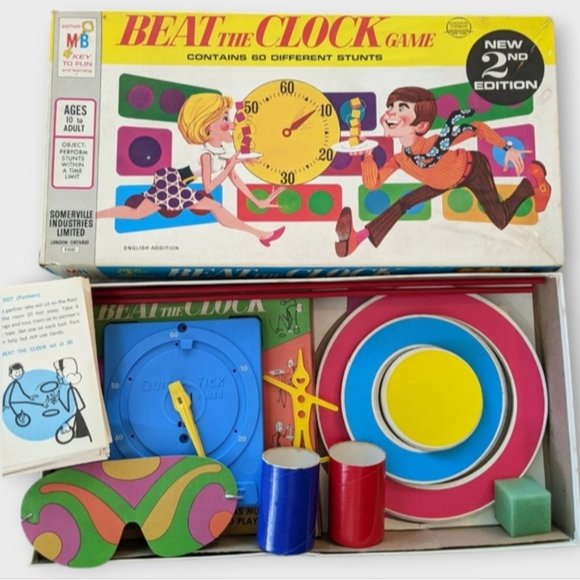1969 Beat the Clock Game Show Board Game 1st Edition Milton Bradley - Picture 3 of 4